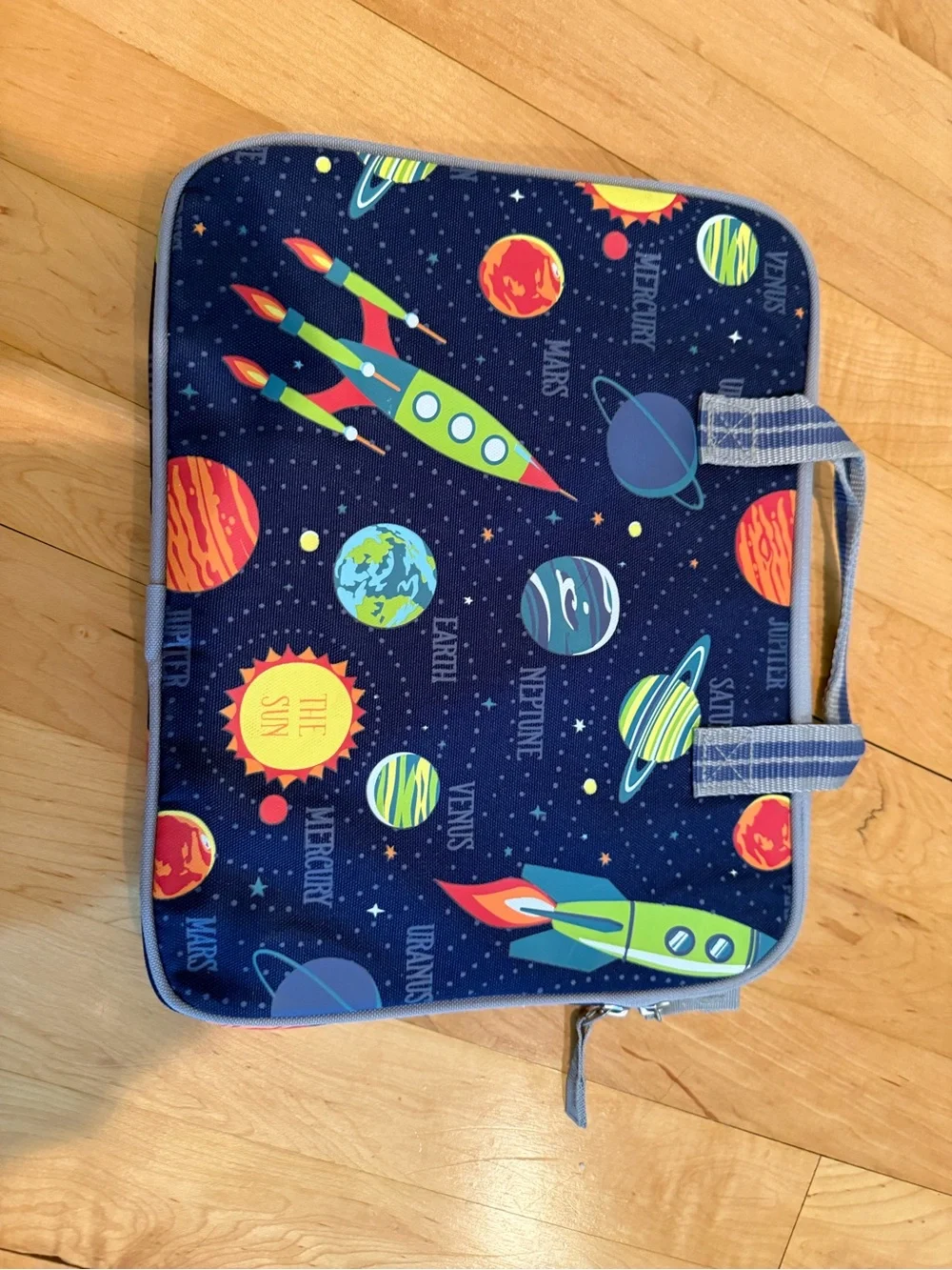 Pottery Barn Kids Navy Space Rocket Tablet Case with Multicolor Planets